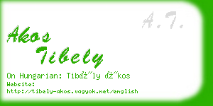 akos tibely business card